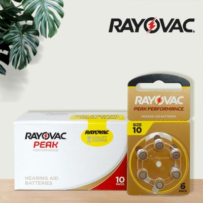 ♟☄ Rayovac Peak 10 60Pcs Hearing Aid Batteries A10 ZA10 10A P10 PR70 High Performance Zinc Air Battery For Mini Digital Hearing