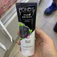 พอนด์ส เพียวไบรท์ เฟเชียล โฟม ขนาด 100กรัม Ponds Pure Bright  Facial Foam 100g โฟมล้างหน้า ดีท๊อกซ์สิ่งสกปรกลึกถึงรูขุมขน