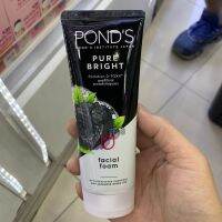 100กรัม พอนด์ส เพียวไบรท์ เฟเชียล โฟม Ponds Pure Bright  Facial Foam 100g โฟมล้างหน้า ดีท๊อกซ์สิ่งสกปรกลึกถึงรูขุมขน