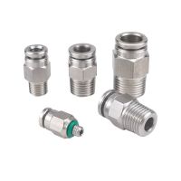 PC 304 Stainless Steel External Male Thread Pneumatic Quick Coupling 1/8" 1/4" 3/8" 1/2" BSP Trachea Hose Pipe Fittings Accessories