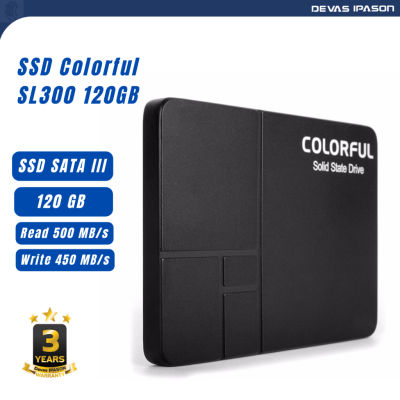 ลด 50% (พร้อมส่ง)COLORFUL SSD SL300 ขนาด 120GB (500/450 MB/s) รับประกัน 3 ปี โดย Devas IPASON(ขายดี)