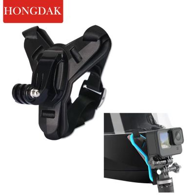 HONGDAK หมวกกันน็อคฮีโร่ขายึดกล้องโกโปรคาง11 10 9 8 7 6ที่ยึดกล้องเพื่อการกีฬาแอคชั่นมอเตอร์ไซค์ Stander Gopro อุปกรณ์เสริม
