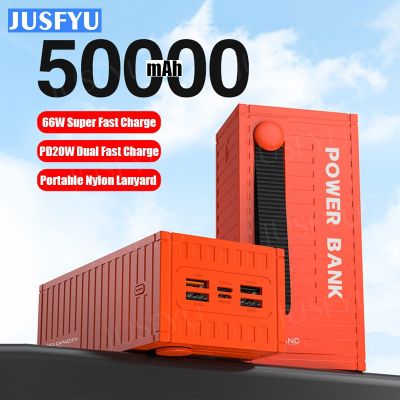 50000mAh Container Power Bank 66W Fast Charge PD20W 2023 New Auxiliary Battery Large Capacity Camping Travel Portable Powerbank ( HOT SELL) tzbkx996