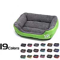 19Colors Large Pet Cat Dog Bed Warm Cozy Dog House Soft Fleece Nest Dog Baskets Mat Waterproof Kennel Chew Proof Dog Bed