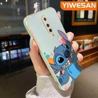 YIWESAN เคสสำหรับ Oneplus 8 8 8 Pro 8T,เคสโทรศัพท์บางลายการ์ตูนสติทช์หรูหราขอบสี่เหลี่ยมรูปแบบใหม่เคสซิลิโคนกันกระแทกคลุมทั้งหมดป้องกันเลนส์กล้อง