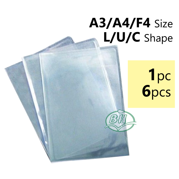 Durable A3 A4 F4 Size U C L Clear File (0.18mm Thickness) 