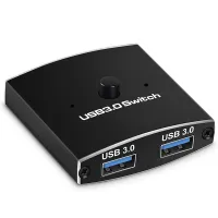 2X USB 3.0 Switch Selector KVM Switch 5Gbps 2 in 1 Out Two-Way Sharer for Printer Keyboard Mouse Sharing