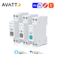 Avattto Tuya สมาร์ทเบรกเกอร์พร้อมระบบไวไฟ/ซิกบี1P 63A รางดินทำงานด้วยชีวิตอัจฉริยะ Alexa Google Home