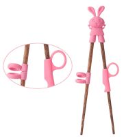 1 Set Silicone Kids Holding Chopsticks Correcting Ring Silicone Learning Chopsticks Auxiliary Training Chopsticks Finger Sets