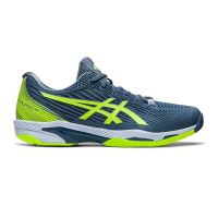 Asics รองเท้าเทนนิสผู้ชาย Solution Speed FF 2 | Steel Blue/Hazard Green ( 1041A182-402 )