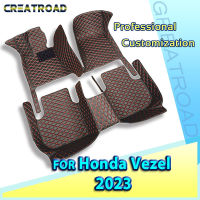 Car Floor Mats For Honda Vezel 2023 Custom Auto Foot Pads Automobile Carpet Cover Interior Accessories