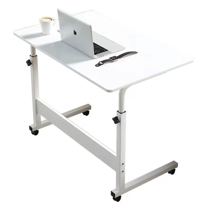 ปังปุริเย่-โต๊ะคอม-โต๊ะคอมข้างเตียง-โต๊ะวางโน้ตบุ๊ก-โต๊ะวางของอเนกประสงค์-โต๊ะทำงาน-ปรับระดับได้-overbed-table-ยาว60-กว้าง40-ขาว-พร้อมส่ง-โต๊ะ-ทำงาน-โต๊ะทำงานเหล็ก-โต๊ะทำงาน-ขาว-โต๊ะทำงาน-สีดำ