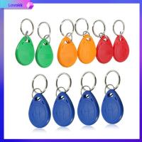 LOVOKK 10pcs Color Random พลาสติก ทำซ้ำ โทเค็นความใกล้ชิด สำเนาบัตร เขียนได้ แท็ก ID KeyFobs T5577 บัตร RFID