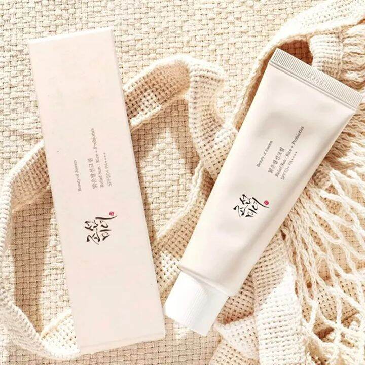 50ml-ความงามของ-joseon-make-up-sunscreen-relief-sun-rice-probiotics-spf50-pa-facial-body-sunscreen-whitening-face-primer