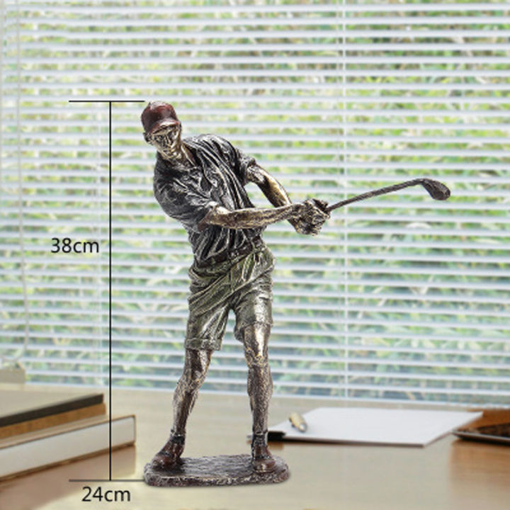 livingmall-retro-golf-รูปปั้นเรซิ่น-vintage-golfer-figurines-โฮมออฟฟิศตกแต่งห้องนั่งเล่น-souvnir-sport-ของขวัญปีใหม่-crafts