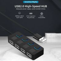 USB 2.0 Hub Multi USB Splitter 4 Ports Expander Multiple USB 2.0 Hub Use Power Adapter USB 2.0 Hub With Switch For PC Computer USB Hubs