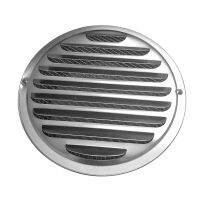 6 Inch Louvered Grille Cover Vent Hood Wall Air Vents with Built-In Fly Screen Mesh - 304 Stainless Steel Ventilation Outlet