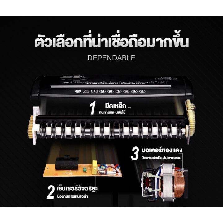 klein-home-เครื่องทำลายเอกสาร-officeแบบไฟฟ้า-สามารถทำลายกระดาษได้พร้อมกันหลายแผ่น-ความจุ13-ลิตร