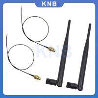 2pcs/lot 6dBi 2.4GHz 5GHz Dual Band WiFi RP-SMA Antenna 2 x 35cm U.fl / IPEX Cable