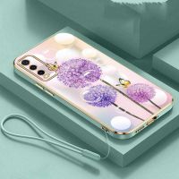 เคสโทรศัพท์ยางดอกแดนดิไลออน Vivo Y51 2021 Y31 Y30 4G Vivo Y35 2022 S1 Pro V11 Pro สไตล์ปลอกกันกระแทกเคสชุบมัน