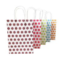 10 Pcslot 16x22cm Colorful Dot Gift Paper Bags Sweet Favor Bags New Year Wedding Party Favor Decoration Packaging