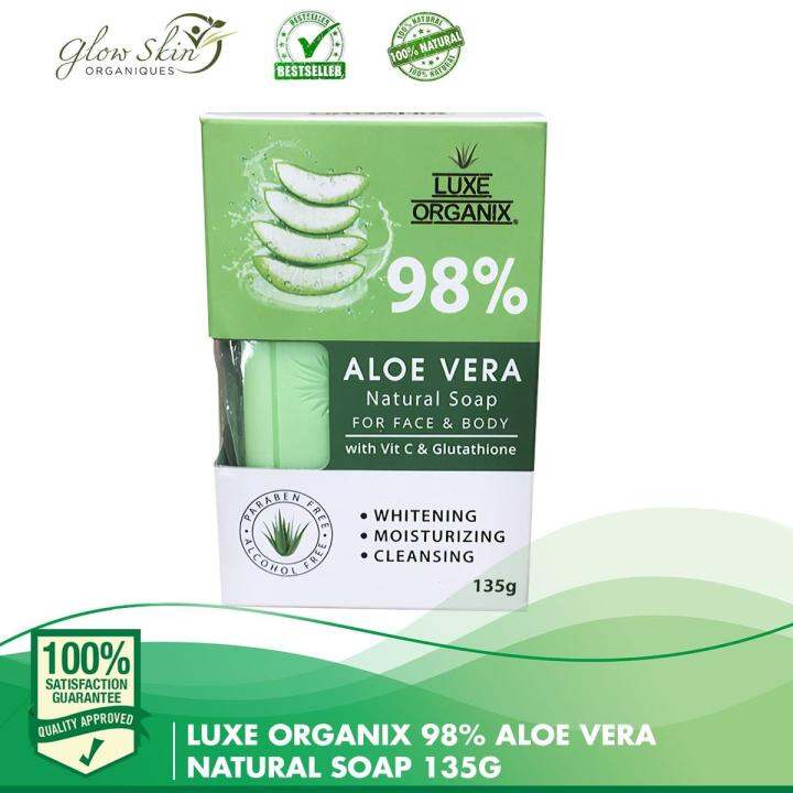 Luxe Organix 98 Aloe Vera Natural Soap with Vitamin C and Glutathione