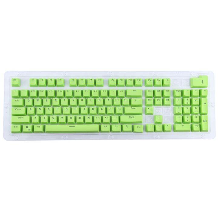 104 Keys Double Shot PBT Backlit Keycaps for Mechanical Keyboard (Green