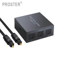 PROSTER 3พอร์ตSPDIF Toslink Opticalเครื่องแยกเสียงดิจิทัล1X3โลหะอลูมิเนียมอัลลอยSPDIF Toslink 1 In 3 OutสนับสนุนLPCM 2.0 DTS Dolby-AC3กับ3.3ftสายเคเบิลออปติคอลสำหรับPS3 XBOXเครื่องแปลงDAC Blue-Ray DVD HDTV STB