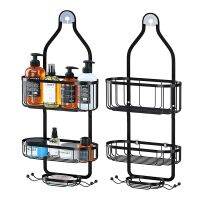 【LZ】∏  Banheiro Caddy Rack para Armazenamento Prateleiras Penduradas Organizador De Chuveiro De Toalha Sobre Ganchos Chuveiro De Perfuração Sem Cabeça De Banheiro