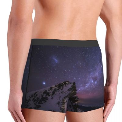 Galaxy Starry Night 7กางเกงในชายกางเกงบ็อกเซอร์ส่วนบุคคลสำหรับผู้ชายกางเกงชั้นในชายบางและเบา
