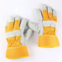 Welding Gloves Cowhide Leather Men Working Safety Garden MOTO Driver Clothing