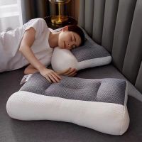 2023 new traction partition knitted cotton cervical spine pillow core can be washed and not deformed household pillow does not collapse pillow pillows