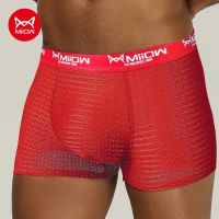 （ใหม่） MiiOW เซ็กซี่ MenShorts กางเกงในชายชุดชั้นในกางเกง Boxershorts ขนาดบวก L-4XL 2022