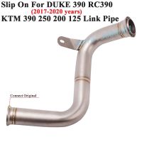 สำหรับ DUKE 390 DUKE 125 200 250 390 RC390รถจักรยานยนต์ไอเสีย Escape ดัดแปลงกลางเชื่อมโยงกับ Catalyst Eliminator Enhanced