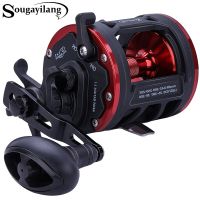 Sougayilang Trolling Reel Level Wind Conventional Reel Graphite Body Fishing Reel, Durable Stainless-Steel, Large Line Capacity