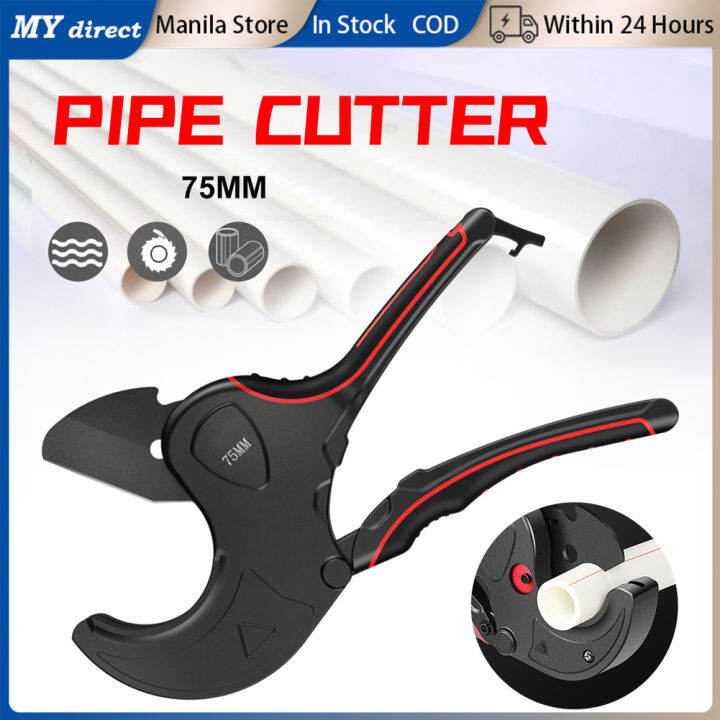 Pipe Tube Cutter Ratchet Pipe Scissors SK5 Blade 075mm PVC PU PP PE