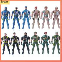 BRAIN 10pcs ของใหม่ ของเล่นพลาสติก รูปการกระทำ ชุดทหาร ตัวเลขทหาร โมเดลทหาร Playsets บุรุษ