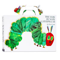 Pre sale Eric Carles hungry caterpillar portable large open local blackboard book picture book with caterpillar doll original English the very hungry caterpillar Liao Caixing Wu minlan book list hole book