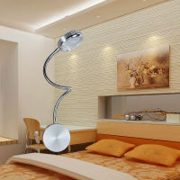 hot sell Modern Silver LED Bedside Lamp Reading Wall Lamps 3W Plumbing Trap Background Mirror Light LED Wall Light 220V AC