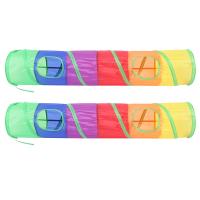 2X Cat Tunnel Pet Tube Collapsible Play Toy Indoor Outdoor Kitty Puppy Toys for Puzzle Exercising Hiding Training