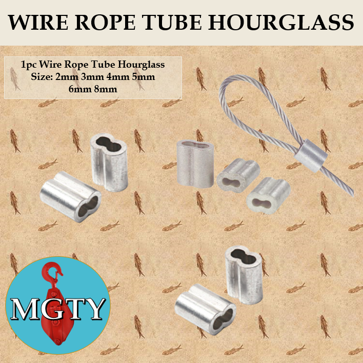 MGTY Machinery 2mm8mm 8 Type Hourglass Wire Rope Tube DoubleHole