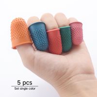 5pcs Thimble Counting Sewing Protector Rubber Quilter Craft Cone Finger Tip Needlework Soft amp; Non Slip Protection Practical