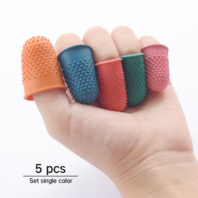 5pcs Finger Tip Craft Quilter Thimble Sewing Counting Protector Rubber Cone Needlework Rubber thimble