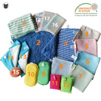 18PCS Set Cleaning supplies gift bag microfiber kitchen towels glass scouring pad sponges household rags bathroom cleaning tools