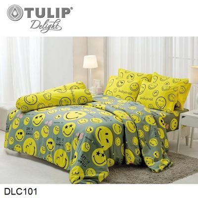 Tulip Delight ผ้าปูที่นอน (ไม่รวมผ้านวม) สไมลีย์ Smiley World DLC101 (เลือกขนาดเตียง 3.5ฟุต/5ฟุต/6ฟุต) #ทิวลิปดีไลท์ เครื่องนอน ชุดผ้าปู ผ้าปูเตียง