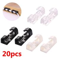 16/20 Pcs Cable Clips Organizer Drop Wire Holder Cord Management Self-Adhesive Cable Manager Fixed Clamp Wire Winder