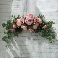 Wedding Decoration Flowers Peony Backdrop Handmade Swag Table Runner Centerpiece Garland Hanging Wreath Home Decor