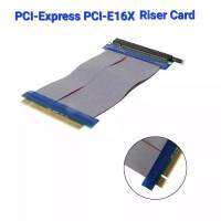 NEW!!! สาย PCI-E Express PCI-E 16X Slots Riser Card Flexible Ribbon Extender Adapter Cable 10ซม