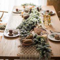 200Cm Simulation Plant Cedar Belt Imitation Rattan Garland Green Plant Pine Needles Desktop Ornaments Christmas Decoration Gifts
