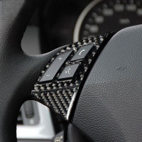 Car Interior Accessories Carbon Fiber Steering wheel buttons frame Cover stickers For BMW 5 Series E60 2005-2010 Car Styling